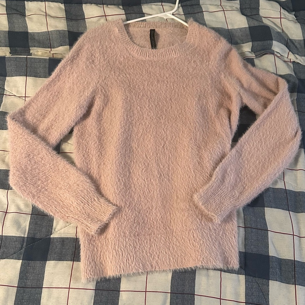 Gaiam Women's Pink Fuzzy Sweater